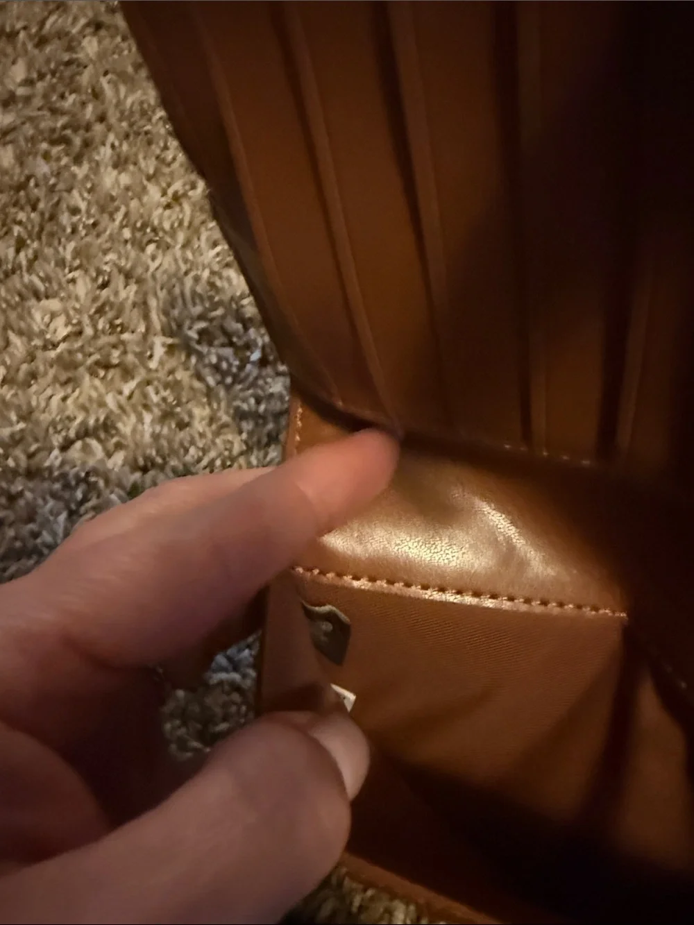 COACH Brown Leather Zip-Around Wallet with Gold Logo